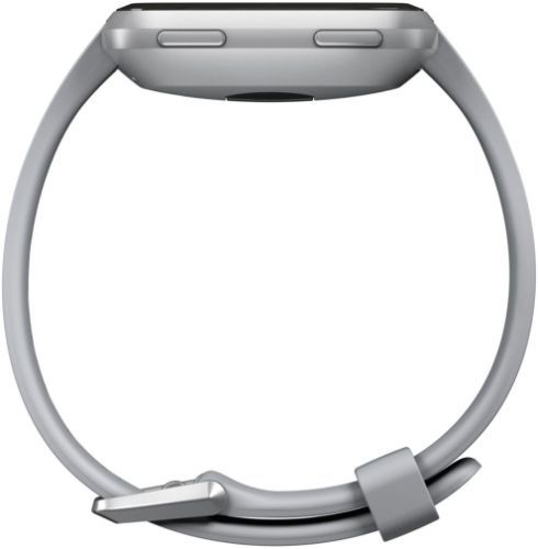 Fitbit Versa 1 Smartwatch - 24mm - Silver Aluminum Case with Gray Elastomer Silicone Band - Small Size by Fitbit - Refurbished - Very Good condition - Image 3
