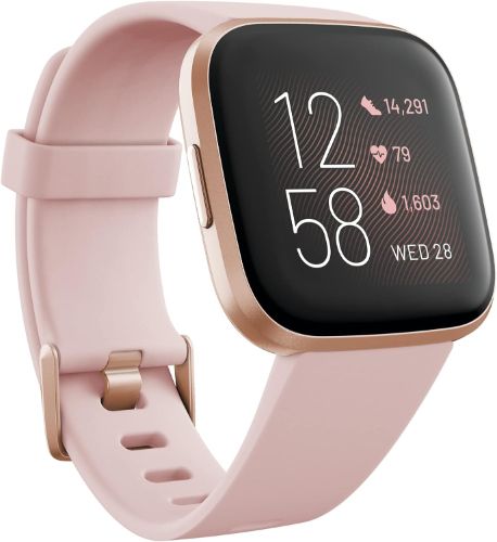 Fitbit Versa 2 Health and Fitness Smartwatch - 40mm - Copper Rose Aluminum Case with Petal Silicone Classic Wrist Band by Fitbit - Refurbished - Very Good condition - Image 2
