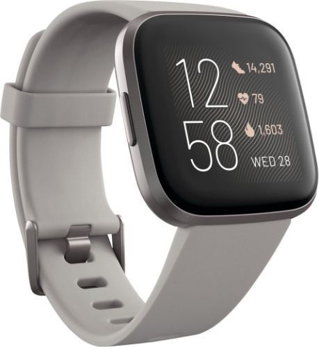 Fitbit Versa 2 Health and Fitness Smartwatch - 40mm - Mist Grey Aluminum Case with Charcoal Silicone Classic Wrist Band by Fitbit - Refurbished - Very Good condition - Image 2