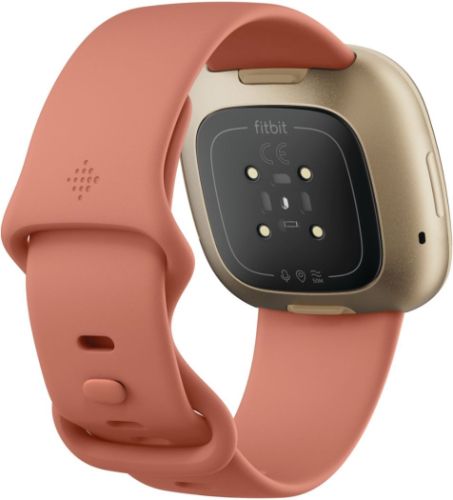 Fitbit Versa 3 Health and Fitness Smartwatch - 40mm - Soft Gold Aluminum Case with Pink Clay Elastomer Classic Wristband - Small Size by Fitbit - Refurbished - Very Good condition - Image 3