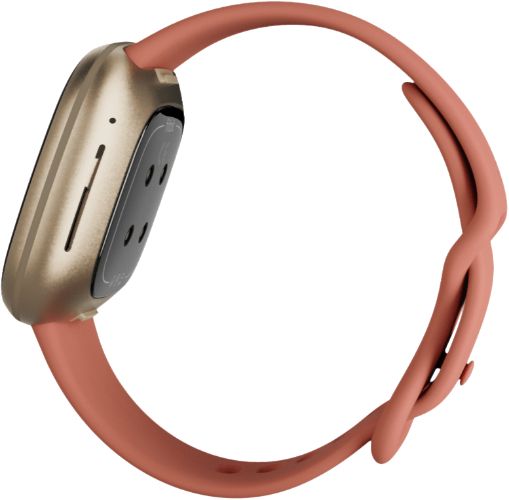 Fitbit Versa 3 Health and Fitness Smartwatch - 40mm - Soft Gold Aluminum Case with Pink Clay Elastomer Classic Wristband - Small Size by Fitbit - Refurbished - Very Good condition - Image 5
