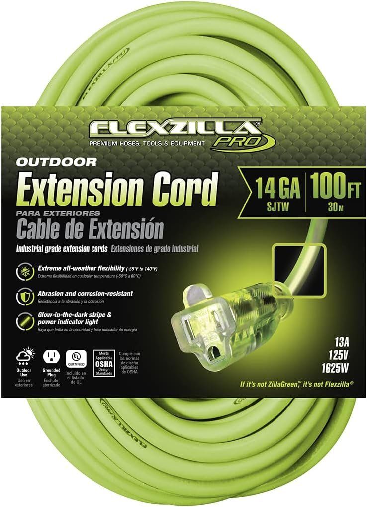 Flexzilla FZ512735 Pro Extension Cord - Green by Flexzilla - Image 2