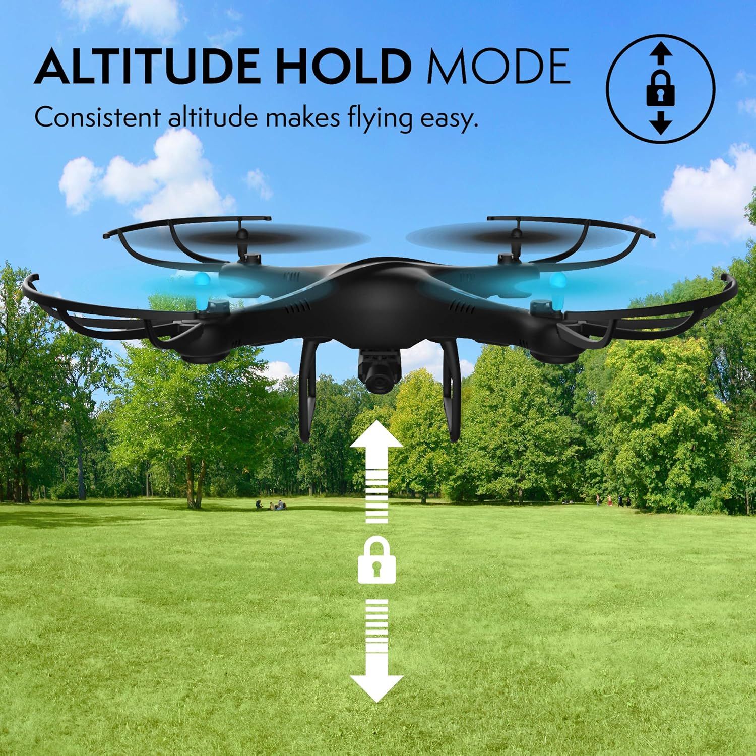 Force1 U45W FPV Drone with Camera - Black by Force1 - Image 3