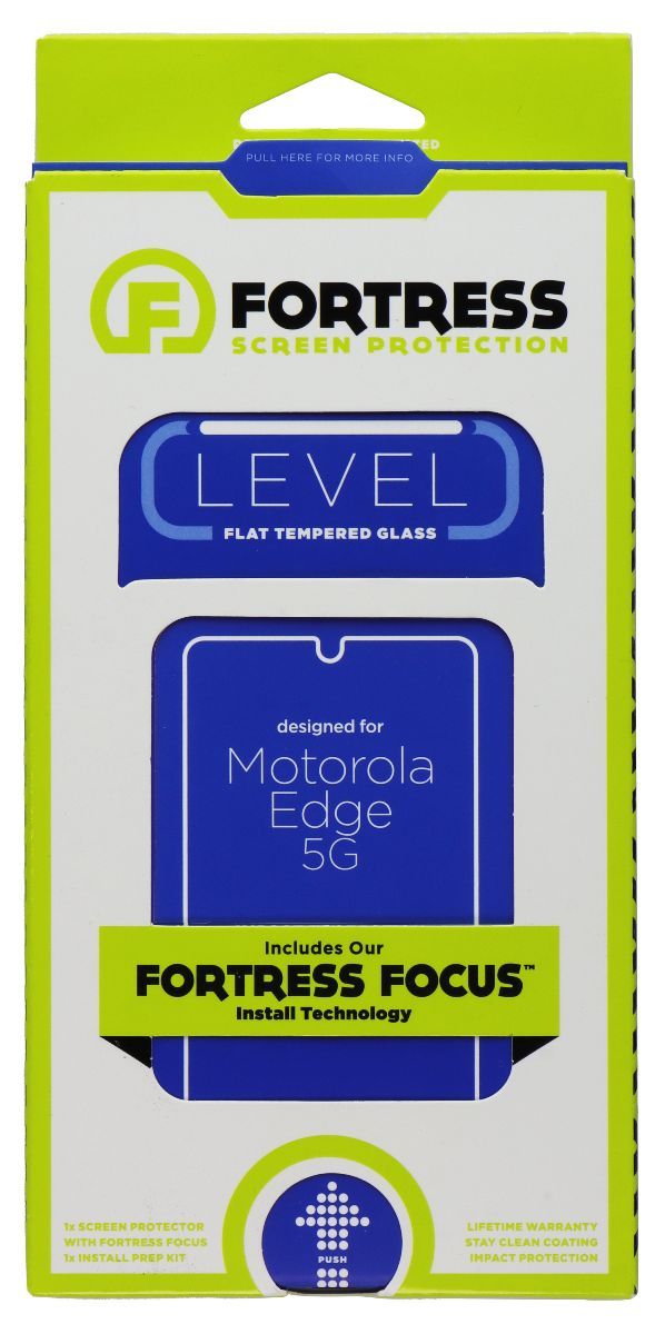 Fortress Level Flat Tempered Glass Screen Protector for Motorola Edge 5G (2021) - Clear by Fortress - Refurbished - Brand New condition - US$8.78