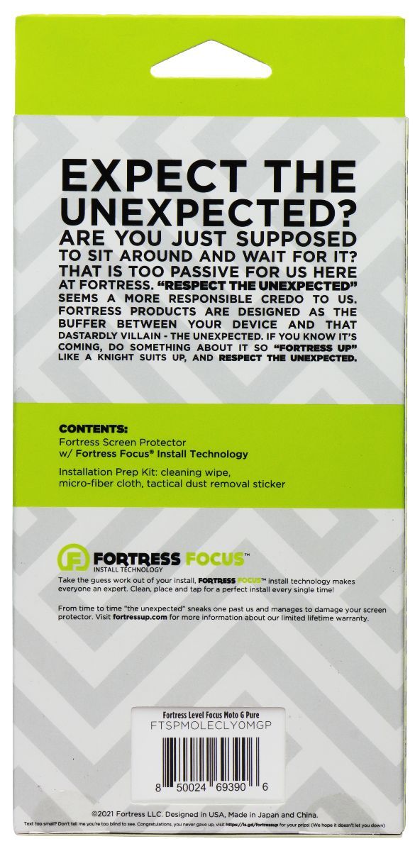 Fortress Level Flat Tempered Glass Screen Protector for Motorola Moto G Pure - Clear by Fortress - Refurbished - Brand New condition - Image 2
