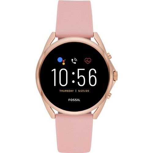Fossil Gen 5 Smartwatch - 8GB - Blush Silicone/ Stainless Rose Gold Case by Fossil - Refurbished - Premium condition - US$78.78
