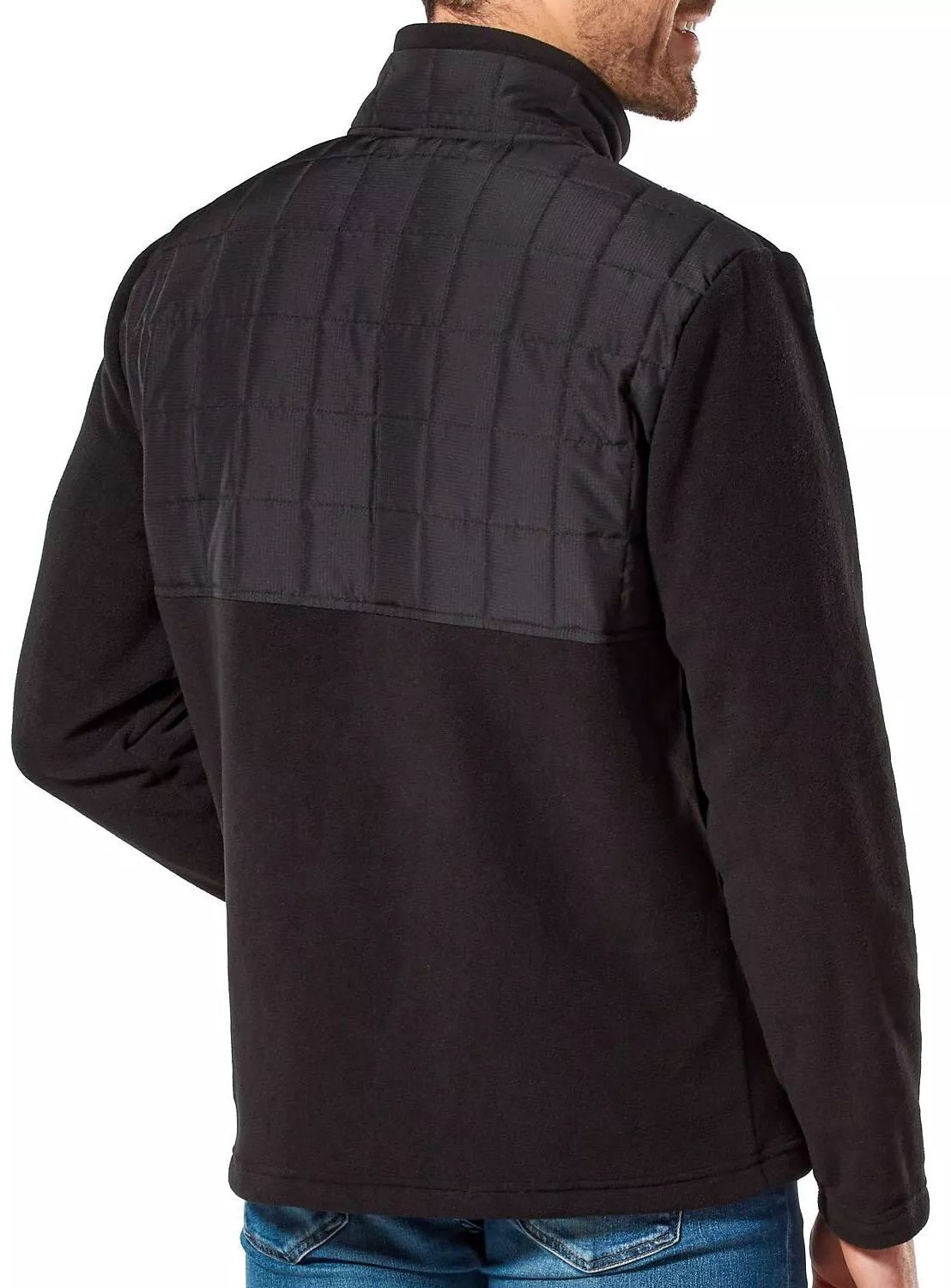 Free Country Men's Overlay Fleece Jacket S - Black by Free Country - Image 2