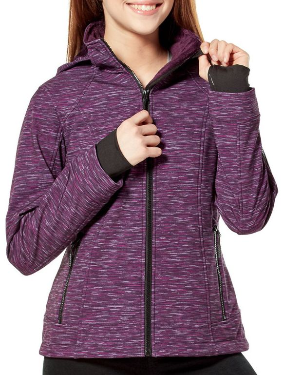 Free Country Super Softshell Women's Hooded Jacket S - Purple Pattern by Free Country - Refurbished - Brand New condition - US$91.48
