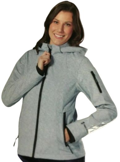Free Country Super Softshell Women's Hooded Jacket XXL - Cool Silver by Free Country - Image 2