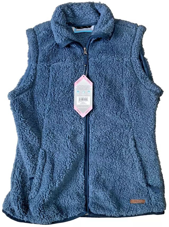 Free Country Women's Plush Vest S - Agate Blue by Free Country - Refurbished - Brand New condition - US$49.99