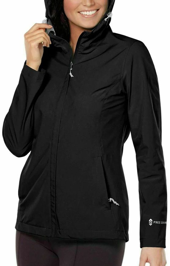 Free Country Women's Waterproof Rain Jacket L - Black by Free Country - Refurbished - Brand New condition - US$81.48