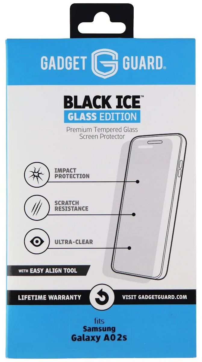 Gadget Guard Black Ice Edition Tempered Glass Screen Protector for Samsung Galaxy A02s - Clear by Gadget Guard - Refurbished - Brand New condition - US$8.78