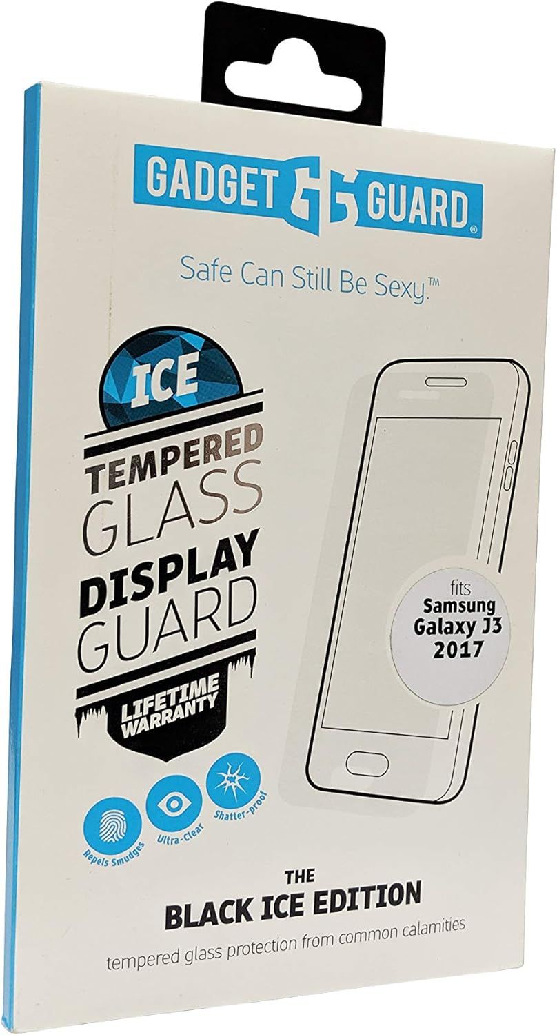 Gadget Guard Black Ice Edition Tempered Glass Screen Protector for Samsung Galaxy J3 (2017) - Clear by Gadget Guard - Refurbished - Brand New condition - US$20.98