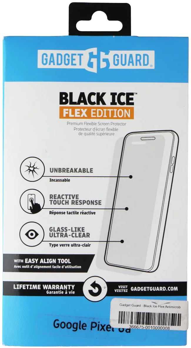 Gadget Guard Black Ice Flex Edition Screen Protector for Google Pixel 6a - Clear by Gadget Guard - Refurbished - Brand New condition - US$8.78
