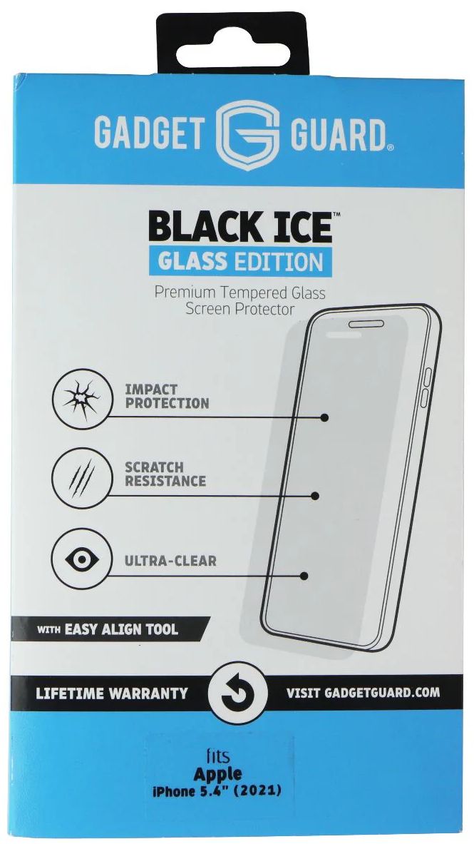 Gadget Guard Black Ice Glass Edition Screen Protector for iPhone 13 Mini - Clear by Gadget Guard - Refurbished - Brand New condition - US$10.43