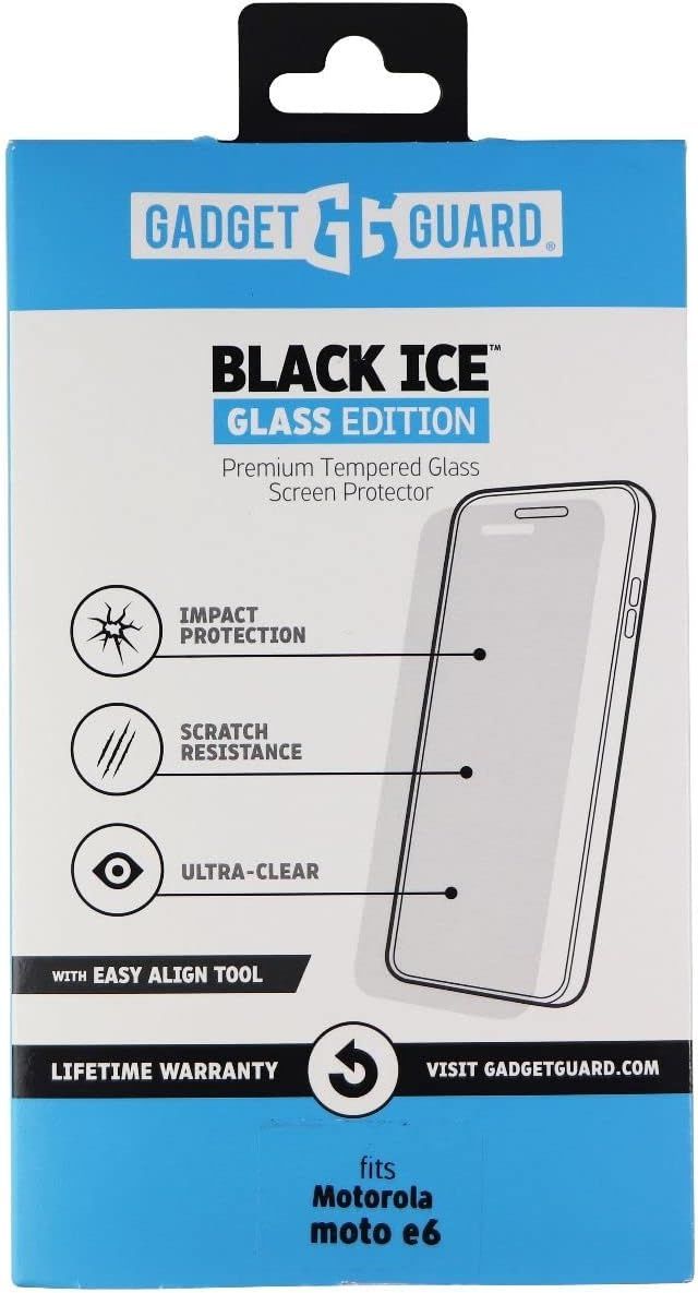 Gadget Guard Black Ice Glass Edition Screen Protector for Motorola Moto e6 - Clear by Gadget Guard - Refurbished - Brand New condition - US$20.98