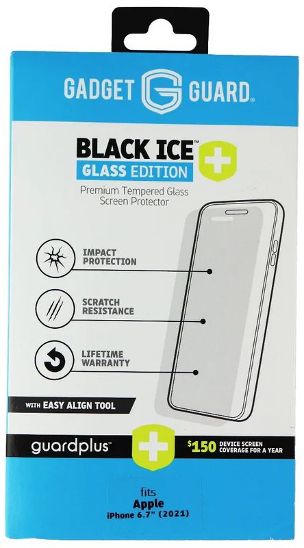 Gadget Guard Black Ice Glass+ Edition Screen Protector for iPhone 13 Pro Max - Clear by Gadget Guard - Refurbished - Brand New condition - US$8.78