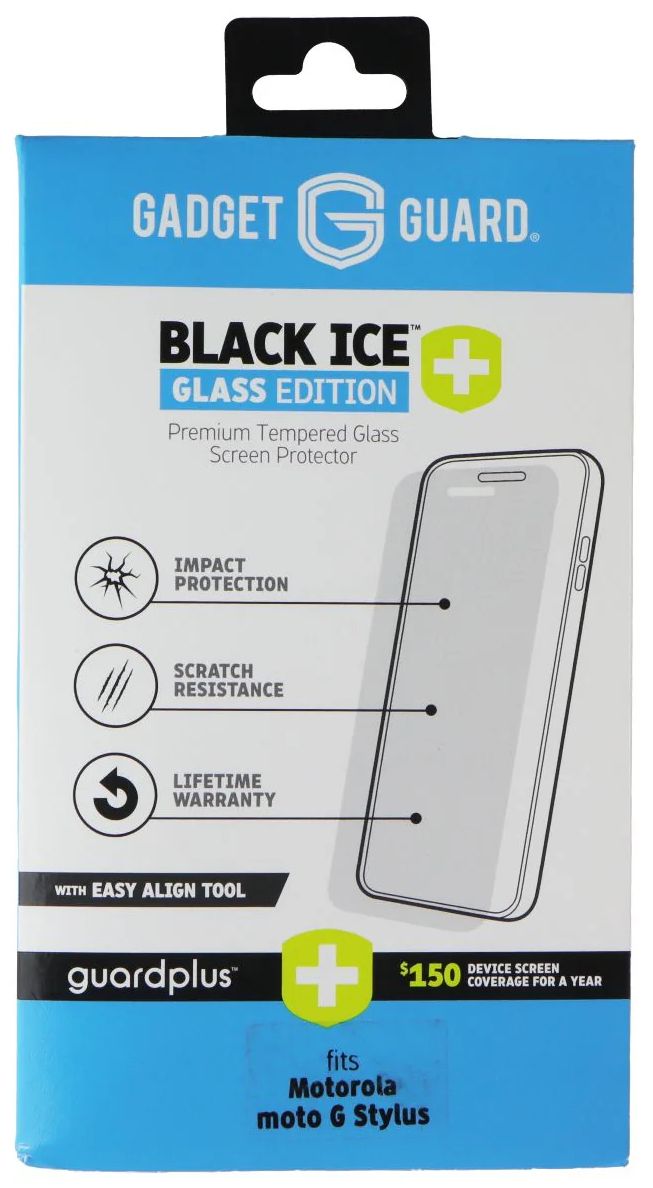 Gadget Guard Black Ice Glass+ Screen Protector for Motorola Moto G Stylus - Clear by Gadget Guard - Refurbished - Brand New condition - US$8.78