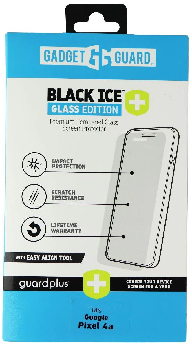 Gadget Guard Black Ice Plus Glass Edition Screen Protector for Google Pixel 4a - Clear by Gadget Guard - Refurbished - Brand New condition - US$8.78