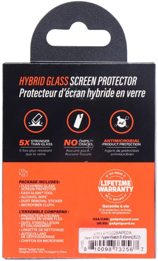 Gadget Guard Flex Series Screen Protector for Apple Watch 8 (45mm) - Transparent/Black by Gadget Guard - Image 5