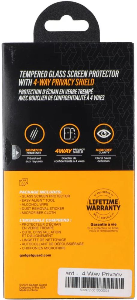 Gadget Guard Glass Privacy Screen Protector for iPhone 15 Pro - Privacy - Brand New by Gadget Guard - Refurbished - Brand New condition - Image 3