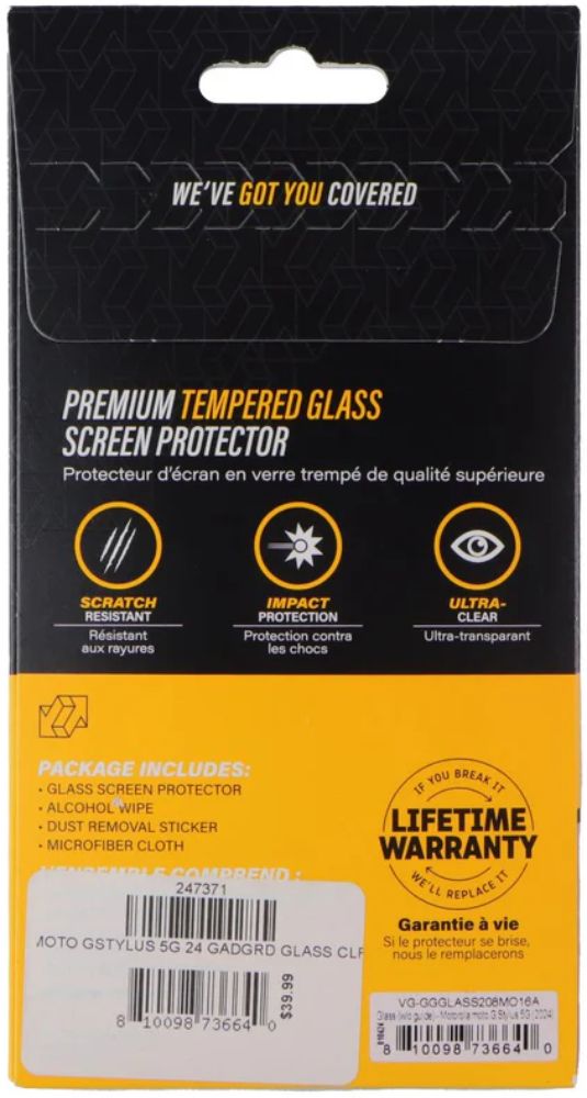 Gadget Guard Tempered Glass Screen Protector for Motorola Moto Stylus G 5G (2024) - Transparent - Brand New by Gadget Guard - Refurbished - Brand New condition - Image 3