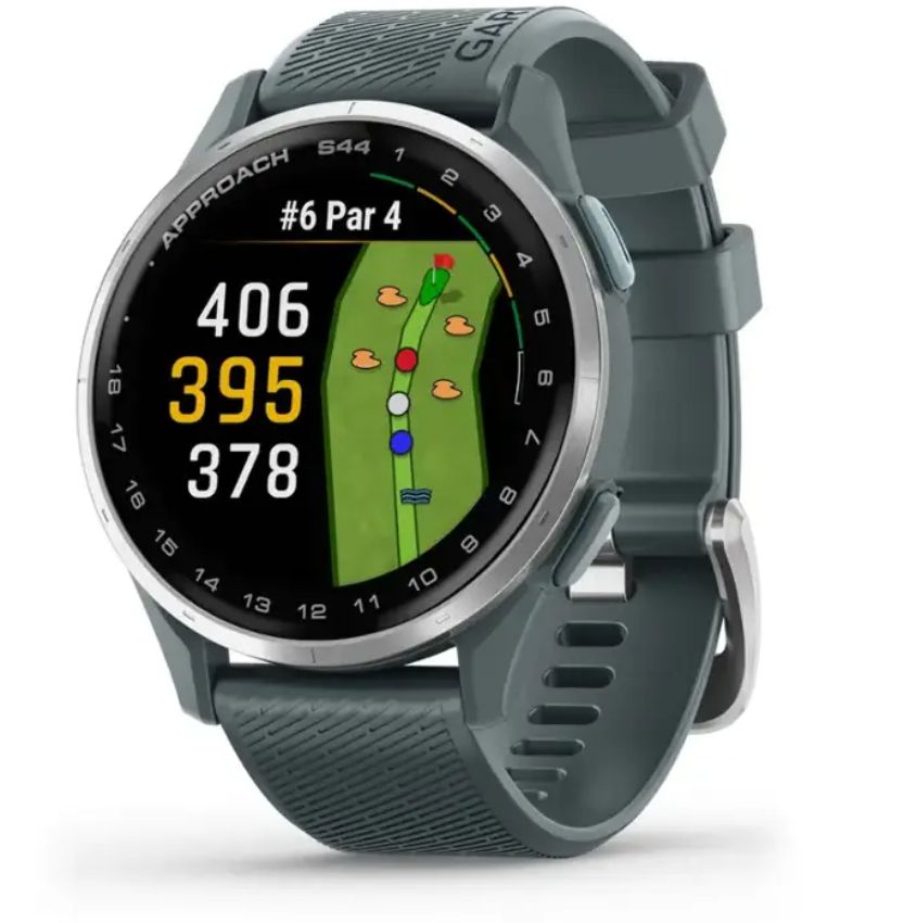 Garmin Approach S44 Golf Smartwatch - 4GB - 30.4mm - Silver Aluminum Aluminum Case with Twilight Silicone Silicone Band by Garmin - Image 3