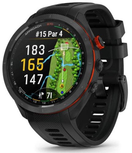 Garmin Approach S70 Smartwatch - 47mm - Black Ceramic Case with Black Silicone Silicone Band by Garmin - Image 2