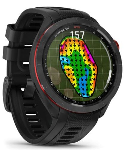 Garmin Approach S70 Smartwatch - 47mm - Black Ceramic Case with Black Silicone Silicone Band by Garmin - Image 3