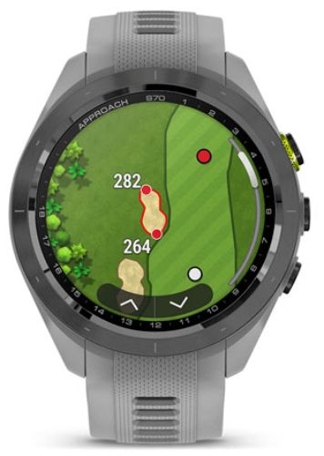 Garmin Approach S70 Smartwatch - 42mm - Powder Gray Ceramic Case with Powder Gray Silicone Silicone Band by Garmin - Refurbished - Excellent condition - CA$958.98