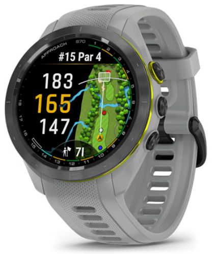 Garmin Approach S70 Smartwatch - 42mm - Powder Gray Ceramic Case with Powder Gray Silicone Silicone Band by Garmin - Image 2
