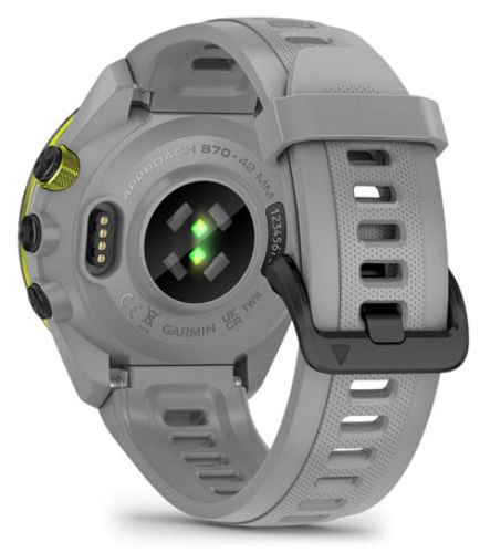 Garmin Approach S70 Smartwatch - 42mm - Powder Gray Ceramic Case with Powder Gray Silicone Silicone Band by Garmin - Image 4