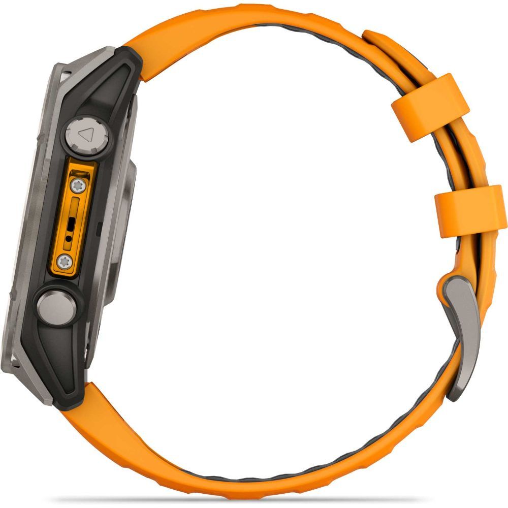 Garmin Fenix 8 Smartwatch - 32GB - 47mm - Titanium AMOLED Edition (Polymer) Case with Spark Orange/Graphite Silicone Silicone Band by Garmin - Refurbished - Like New condition - Image 5