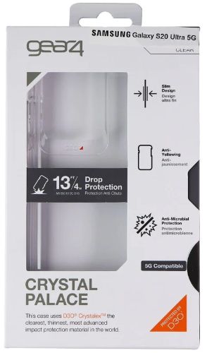 Gear4 Crystal Palace Series Hybrid Phone Case for Galaxy S20 Ultra - Clear by Gear4 - Refurbished - Brand New condition - US$20.98