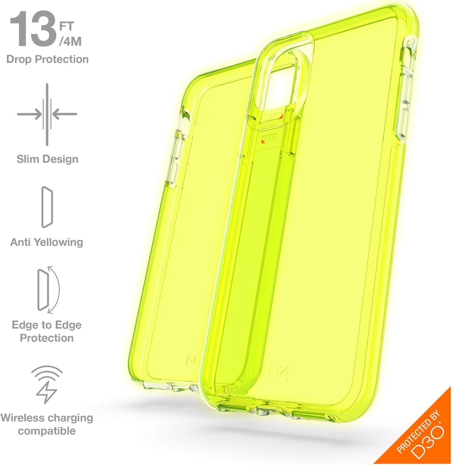 ZAGG ZAGG Gear4 Neon Crystal Palace Phone Case for iPhone 11 Pro Max - Neon Yellow by ZAGG - Image 6