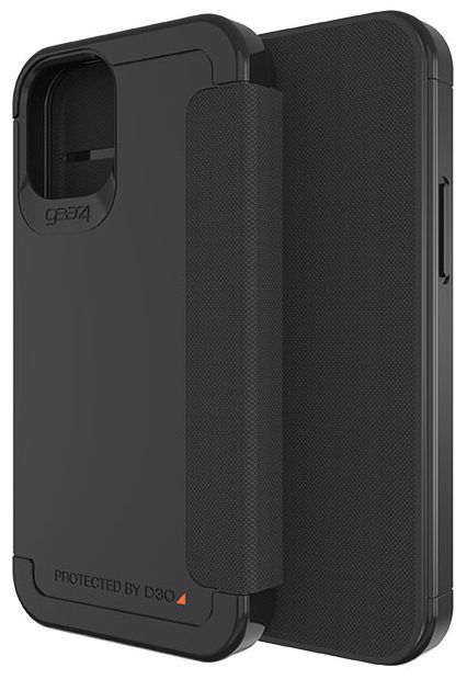 Gear4 Wembley Flip Folio Phone Case for iPhone 12 mini - Black by Gear4 - Refurbished - Brand New condition - Image 3