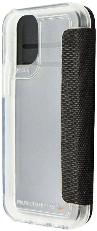 Gear4 Wembley Flip Folio Phone Case for iPhone 12 mini - Clear/Black by Gear4 - Refurbished - Brand New condition - Image 2