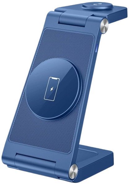 Gejiucai 3 in 1 Foldable Wireless Charging Station Travel Charger - Blue by Gejiucai - Refurbished - Very Good condition - US$34.94