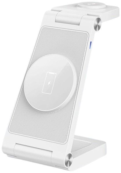 Gejiucai 3 in 1 Foldable Wireless Charging Station Travel Charger - White by Gejiucai - Refurbished - Very Good condition - US$28.70