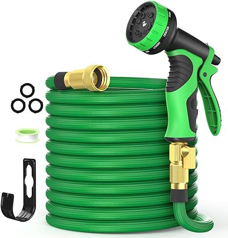 Ghose 50ft Expandable Garden Hose 10 Function Nozzles AS007 - Green by Ghose - Refurbished - Very Good condition - US$33.78