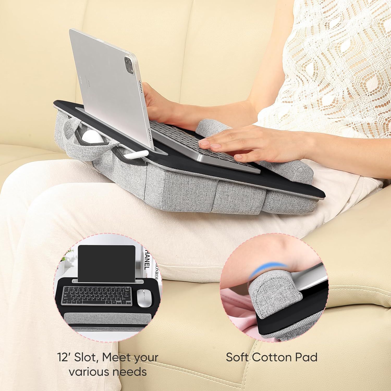 Gipshot Adjustable Laptop Lap Desk - Gray by Gipshot - Refurbished - Very Good condition - Image 3