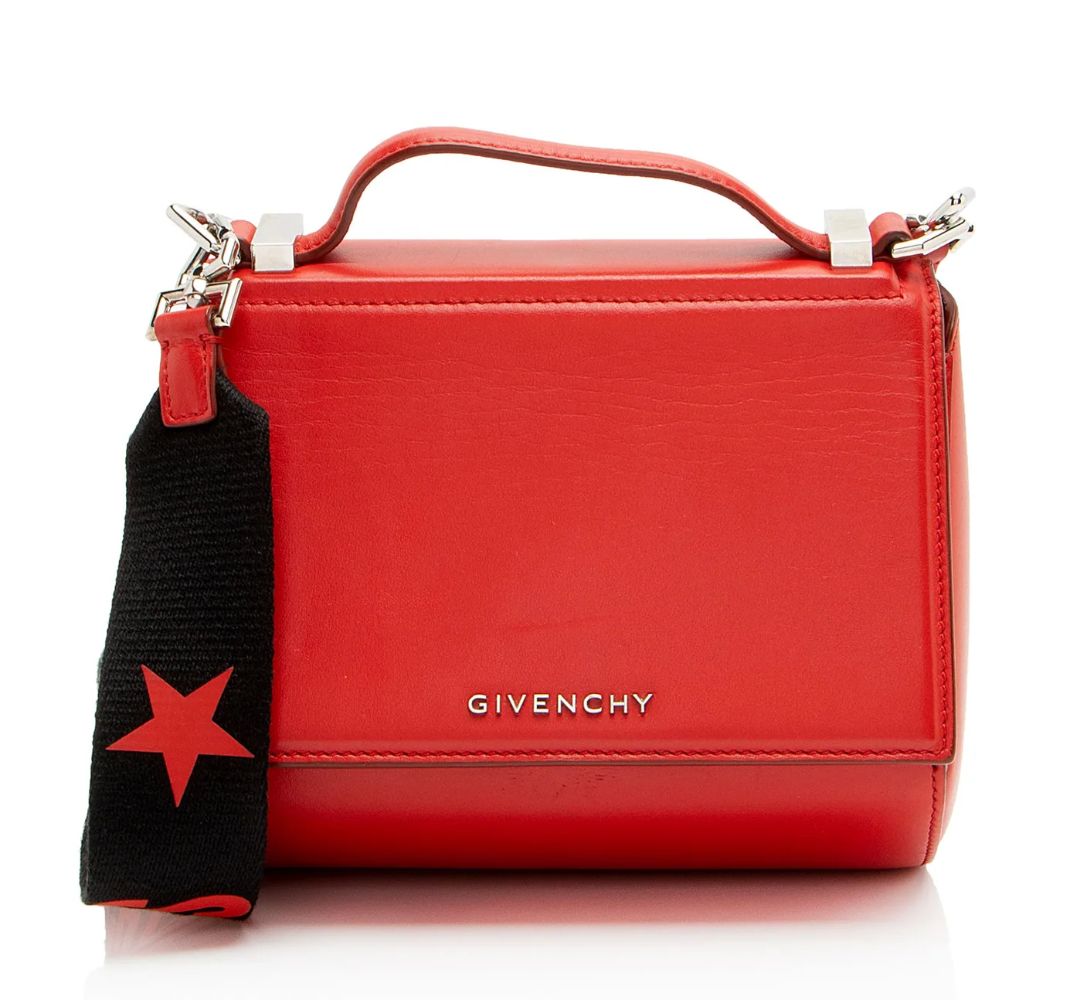 Refurbished Givenchy Calfskin Pandora Box Logo Strap Mini Shoulder