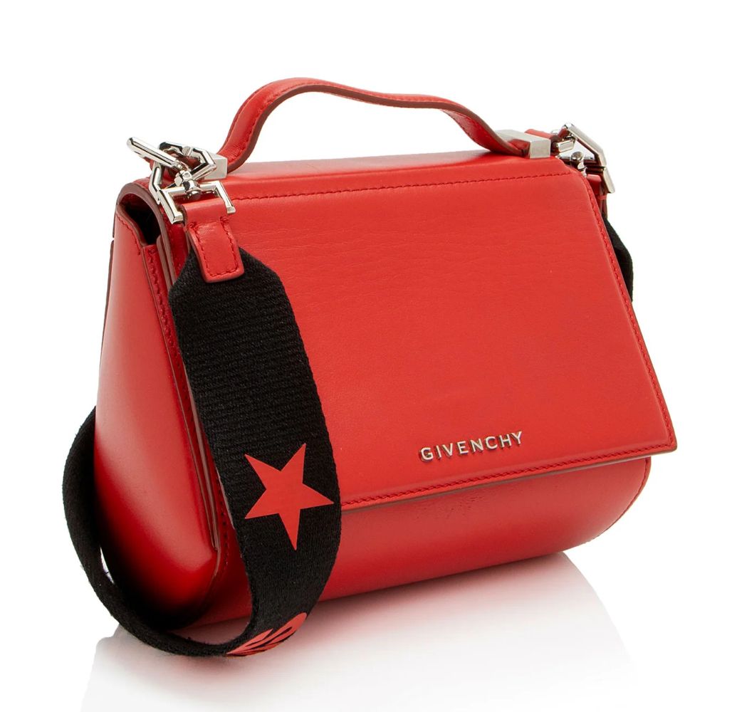 Givenchy Calfskin Pandora Box Logo Strap Mini Shoulder Bag - Calfskin - Red by Givenchy - Image 2