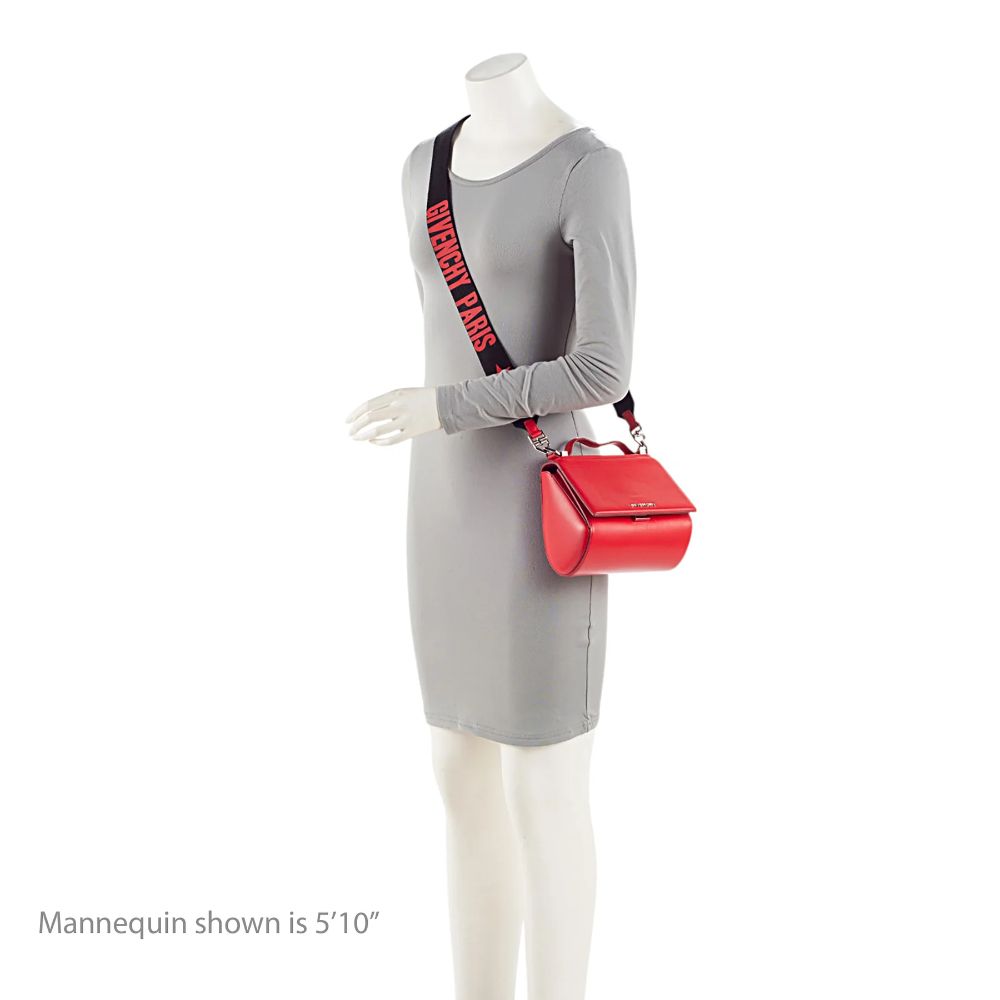 Givenchy Calfskin Pandora Box Logo Strap Mini Shoulder Bag - Calfskin - Red by Givenchy - Image 5