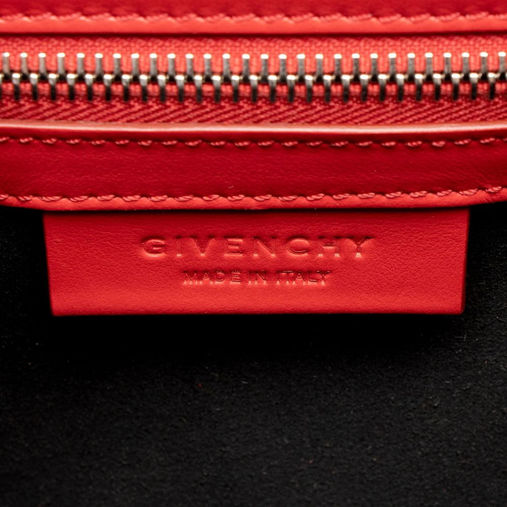 Givenchy Calfskin Pandora Box Logo Strap Mini Shoulder Bag - Calfskin - Red by Givenchy - Image 8