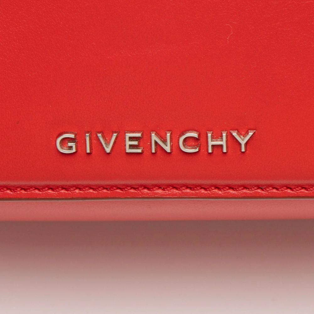 Givenchy Calfskin Pandora Box Logo Strap Mini Shoulder Bag - Calfskin - Red by Givenchy - Image 9