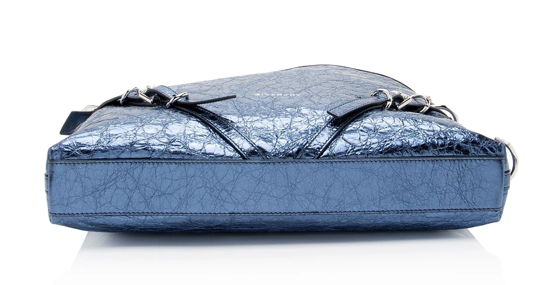 Givenchy Metallic Leather Voyou Medium Hobo - Metallic Leather - Blue by Givenchy - Image 4