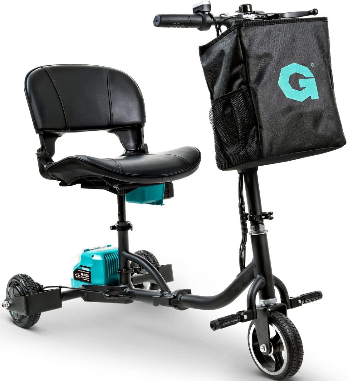 G Lightweight 48V Long Range Folding Electric Mobility Scooter (GUT142) - Black by G - Refurbished - Very Good condition - US$551.65
