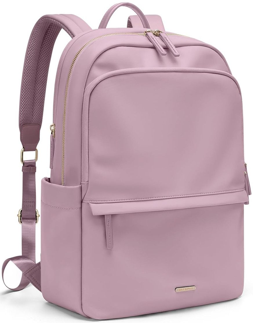 Golf Supags Laptop Backpack for Women Slim Computer Bag 15.6" - Pinkish Purple by Golf Supags - Refurbished - Very Good condition - US$35.42