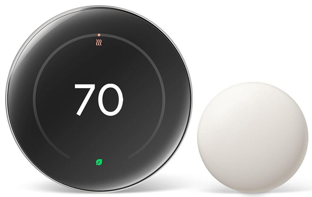 Google Nest Learning Thermostat (4th Gen) with Nest Temperature Sensor (2nd Gen) - Silver by Google - Refurbished - Premium condition - US$221.49